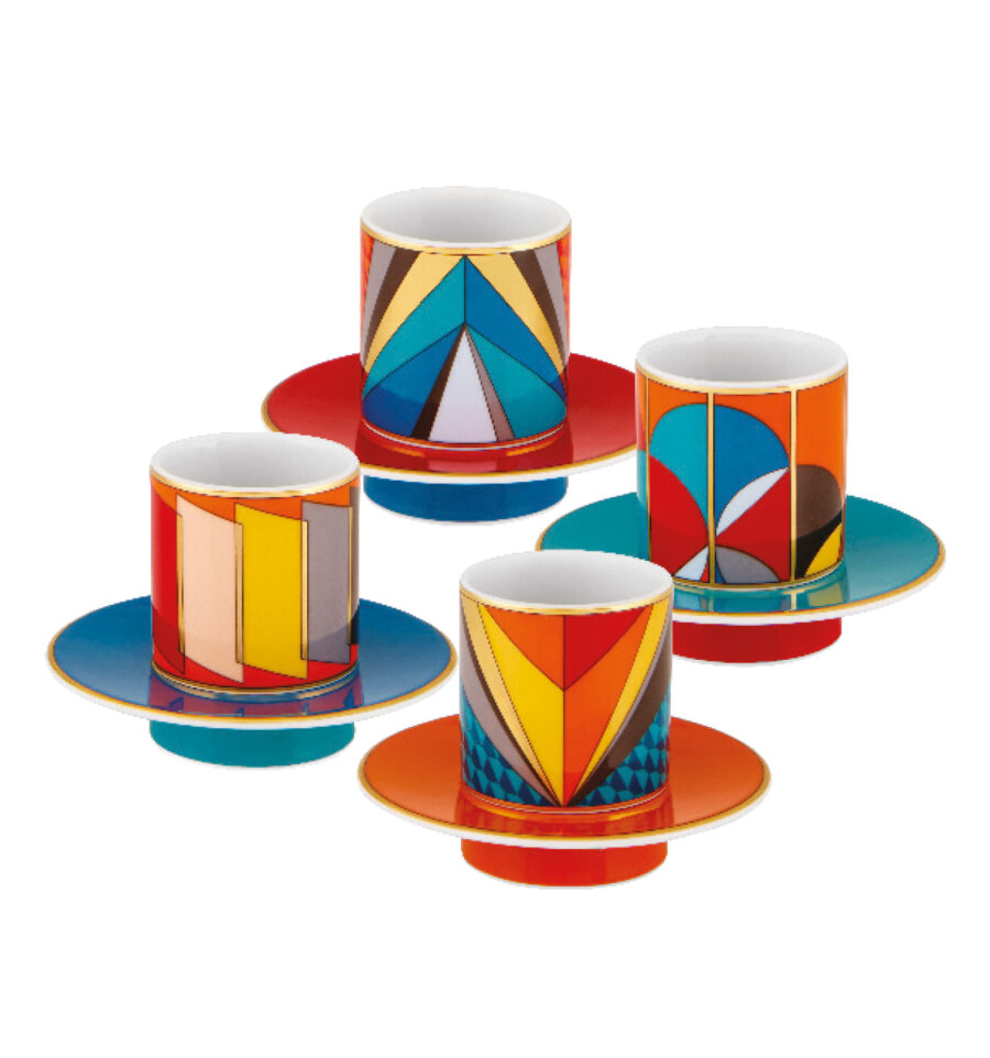 0047199 es futurismo conjunto 4 chavenas cafe com pires