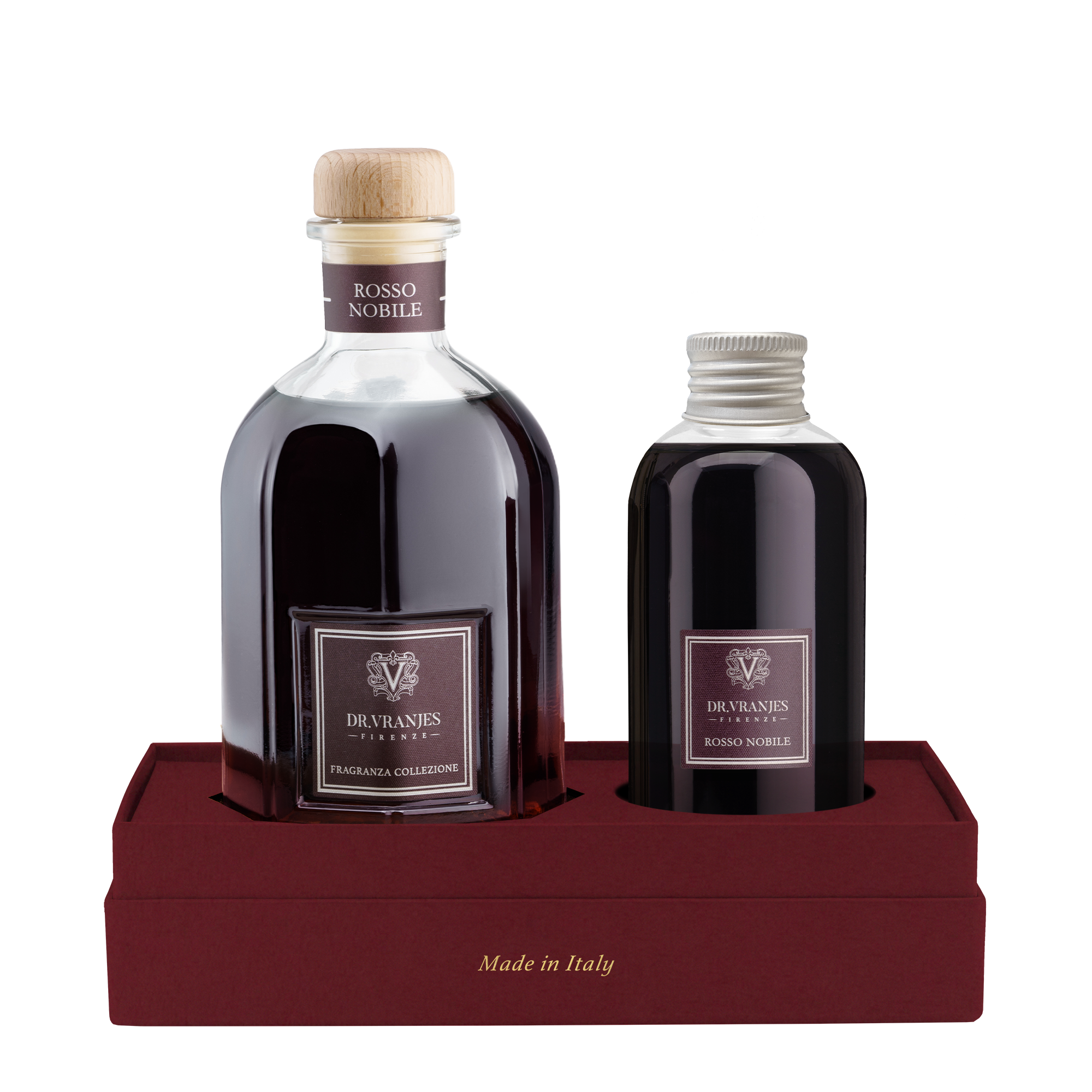 dovanų rinkinys 250 ml rosso nobile namų kvapas su 150 ml papildymu